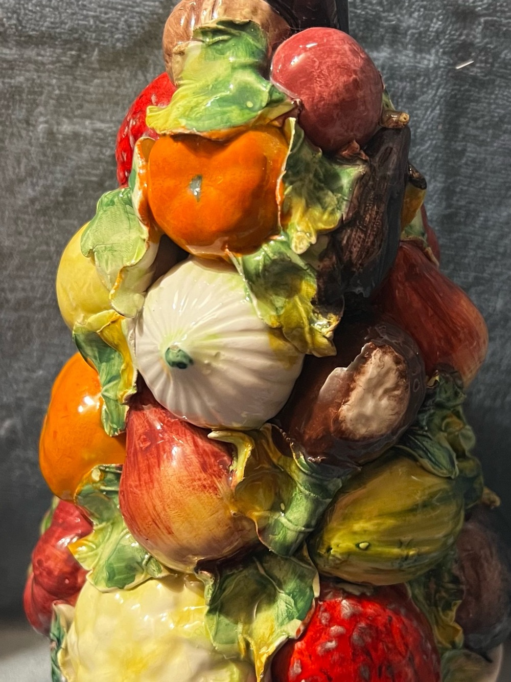 Colorful Glazed Ceramic Fruit Topiary - Decorative Home Accent
